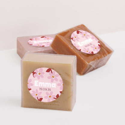 Sticker Geburt Rund Pink Bloom foto N° 3