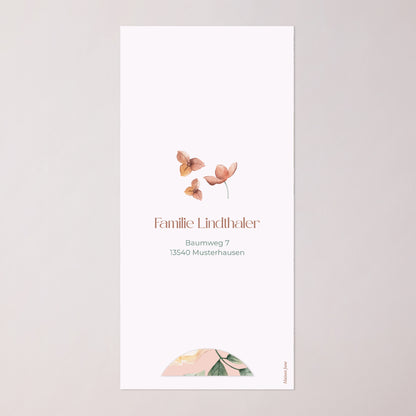 Geburtskarten Tasche, 2 Karten, runden Etikett Frühlingstau foto N° 4