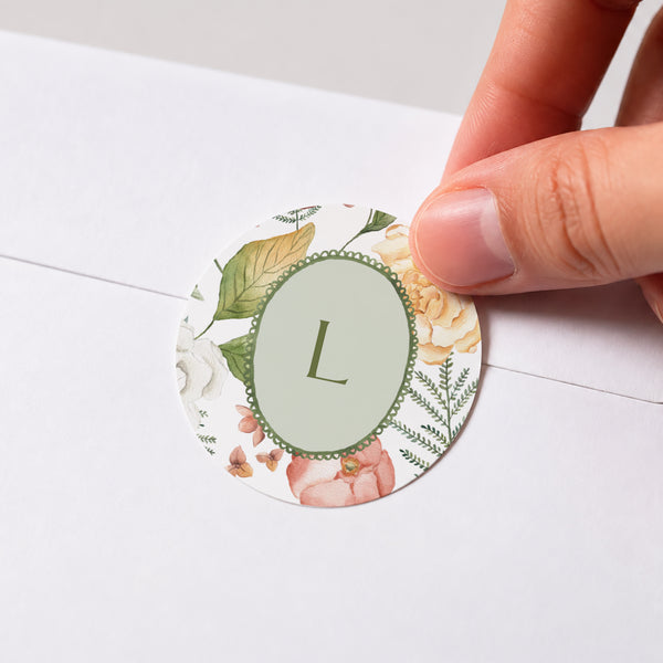 Sticker Geburt Rund Blühendes Nest foto