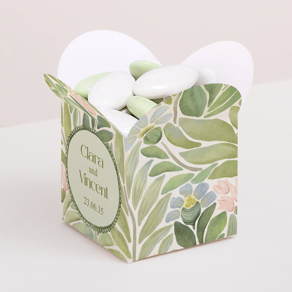 Geschenkbox Hochzeit Schmetterlingsöffnung Der Garten der Versprechen foto