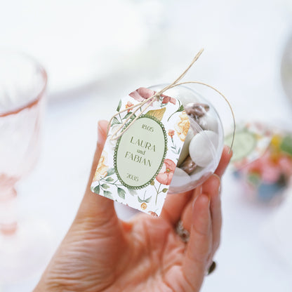 Geschenkbox Hochzeit Ball mit Wimpel-Etikett Liebesgarten foto N° 3