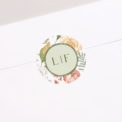 Sticker Hochzeit Rund Liebesgarten foto N° 2