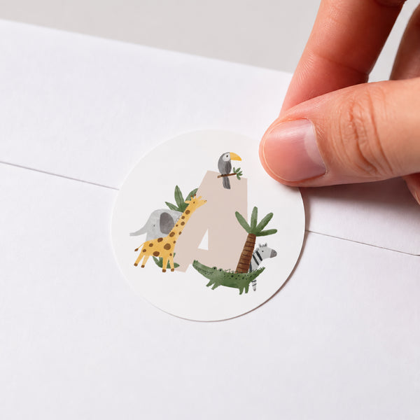 Sticker Geburt Rund Der Dschungel erwacht foto