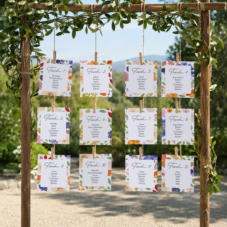 Sitzplan Hochzeit Pack von 12 Liebesherbarium