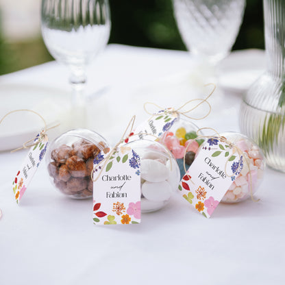 Geschenkbox Hochzeit Ball mit Wimpel-Etikett Liebesherbarium foto N° 2