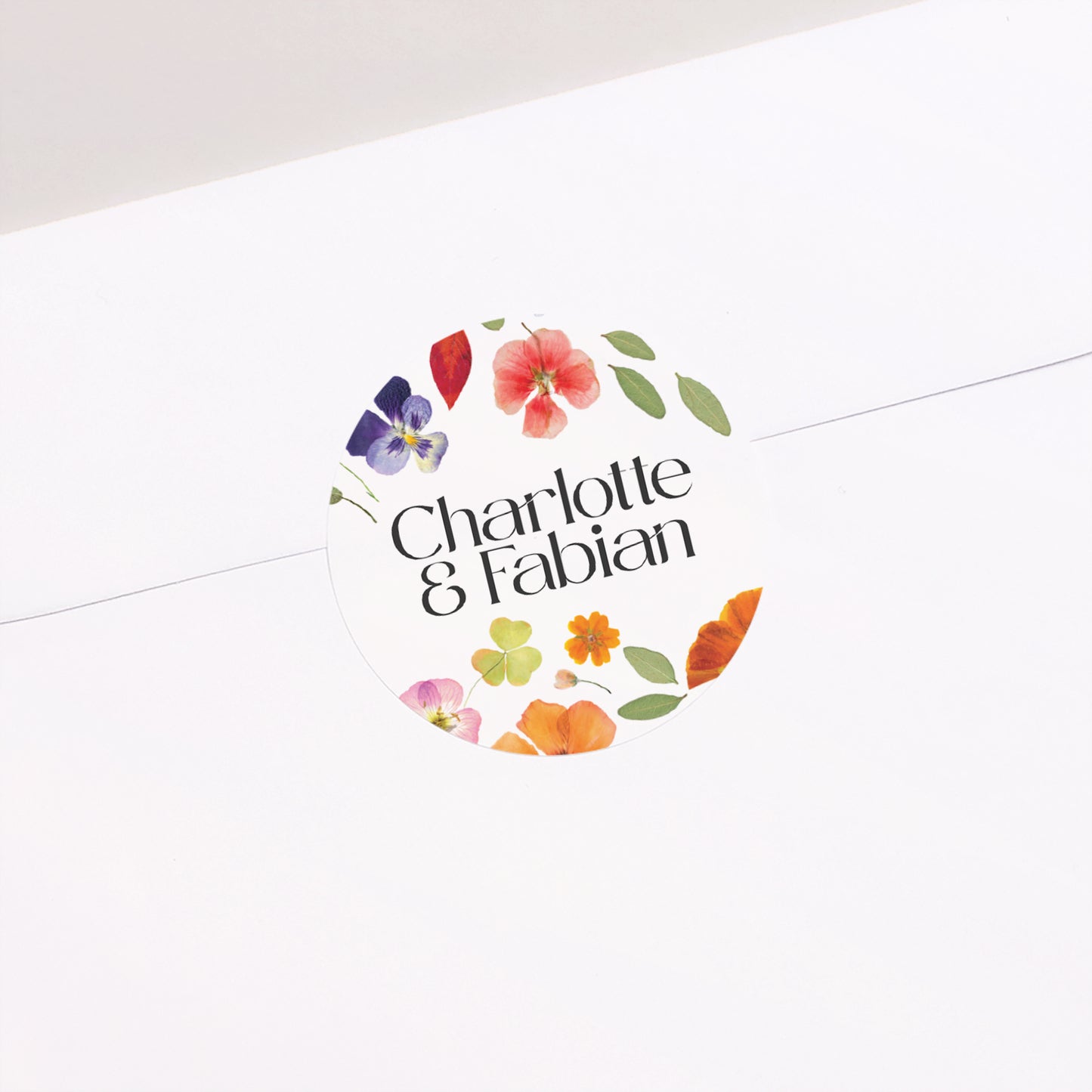 Sticker Hochzeit Rund Liebesherbarium foto N° 2
