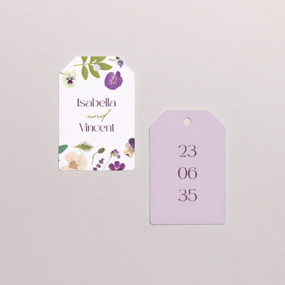 Geschenkbox Hochzeit Ball mit Wimpel-Etikett Blumenrunde foto N° 4