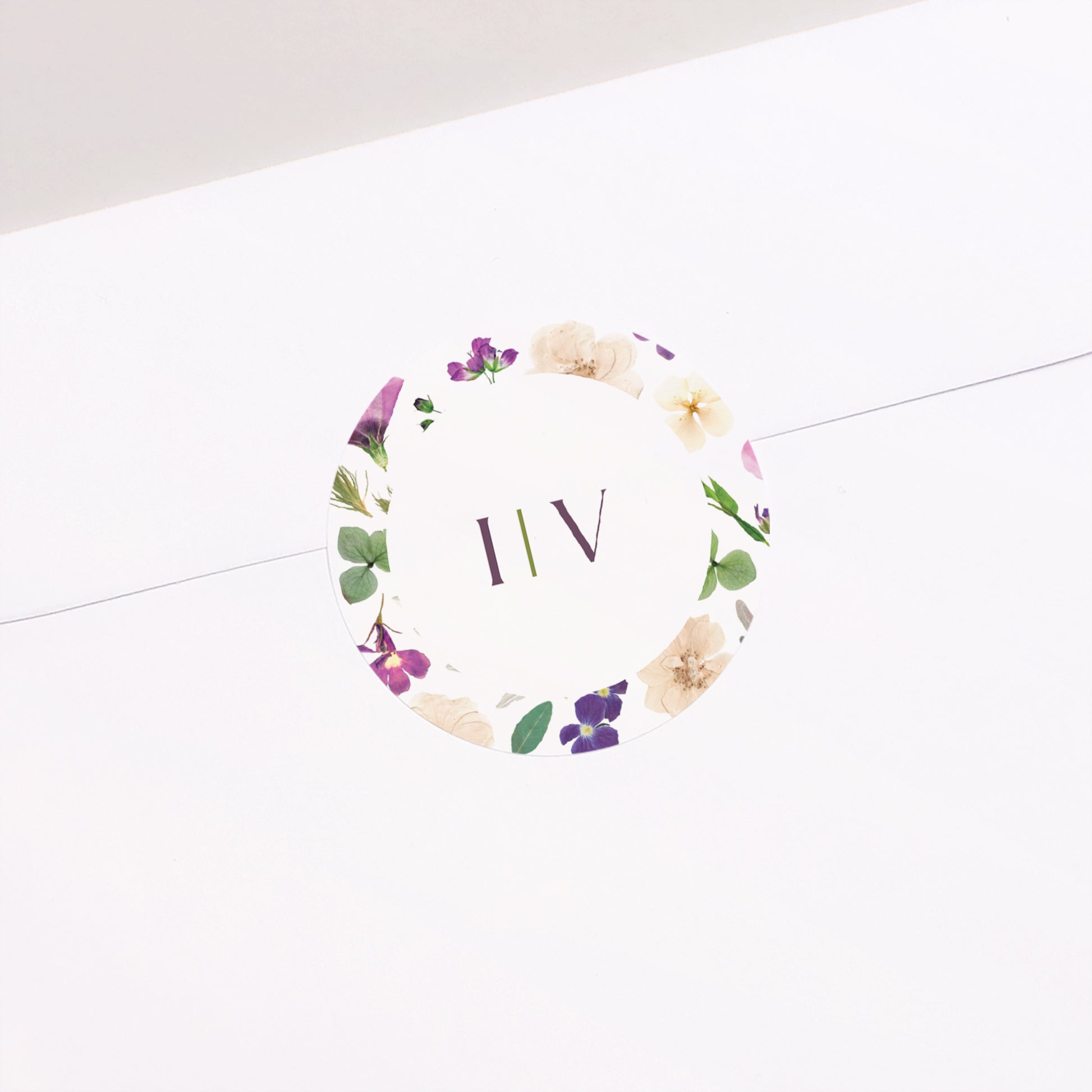 Sticker Hochzeit Rund Blumenrunde foto N° 2