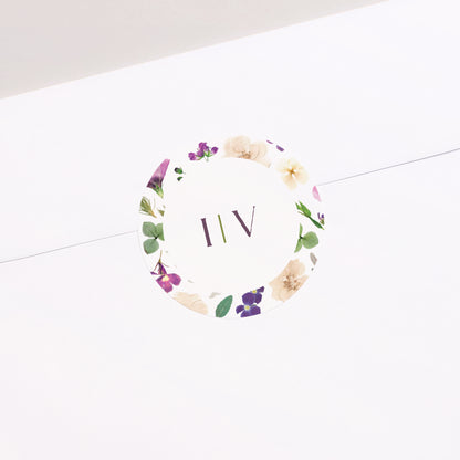 Sticker Hochzeit Rund Blumenrunde foto N° 2