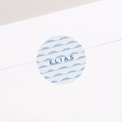 Sticker Geburt Rund Meereslied foto N° 2
