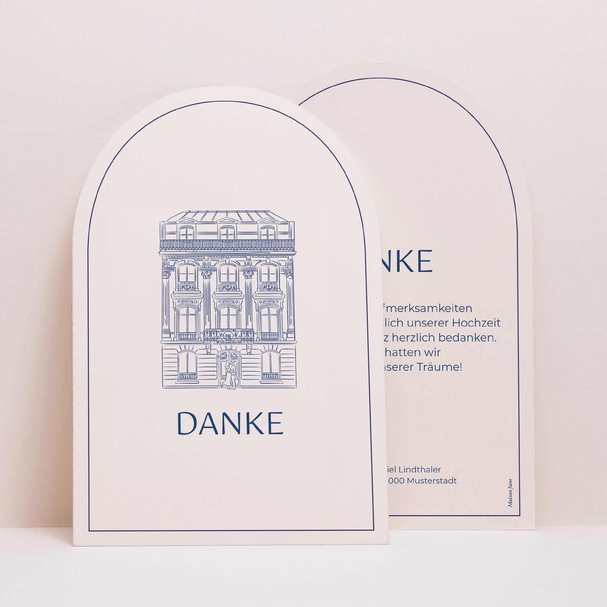 Dankeskarte Hochzeit Arche Faubourg Saint-Honoré foto N° 1