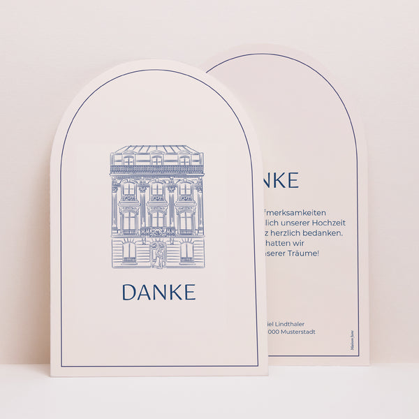 Dankeskarte Hochzeit Arche Faubourg Saint-Honoré foto