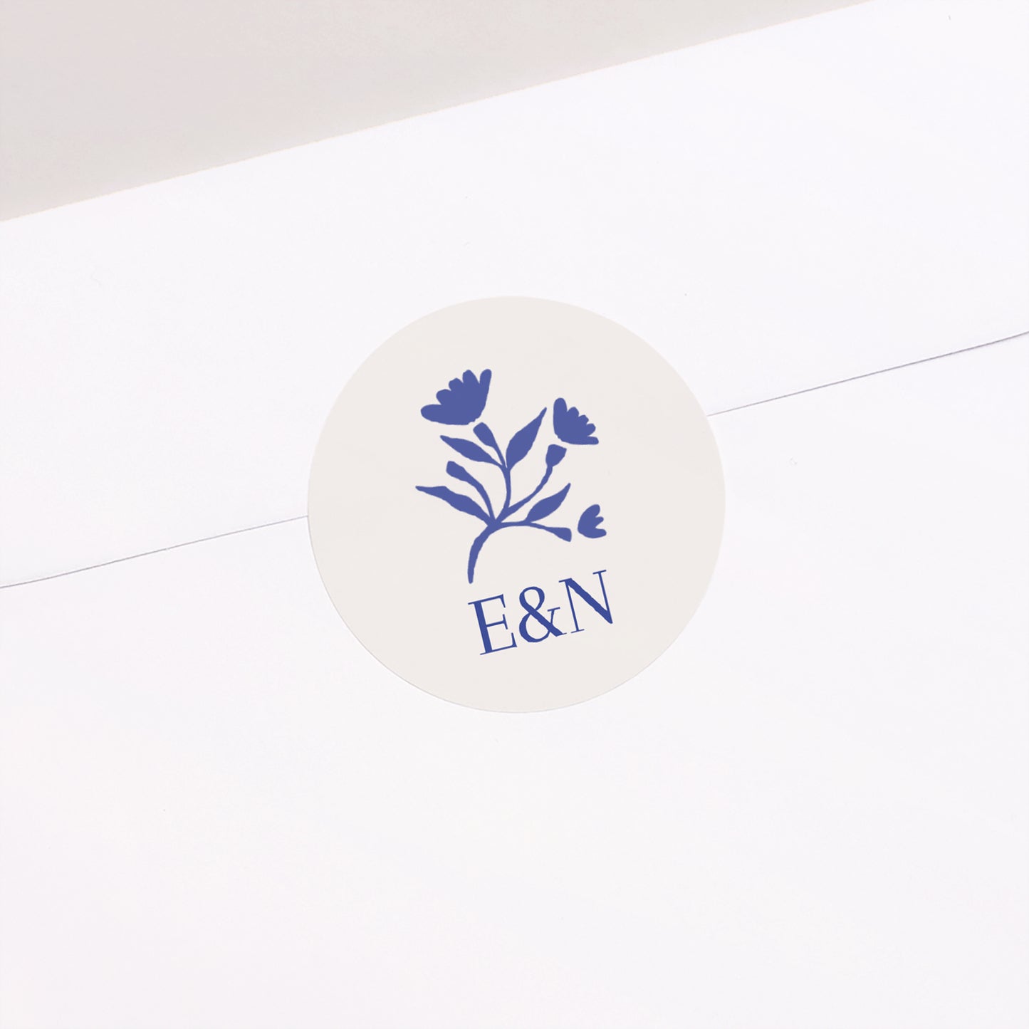 Sticker Hochzeit Rund Herzblau foto N° 2