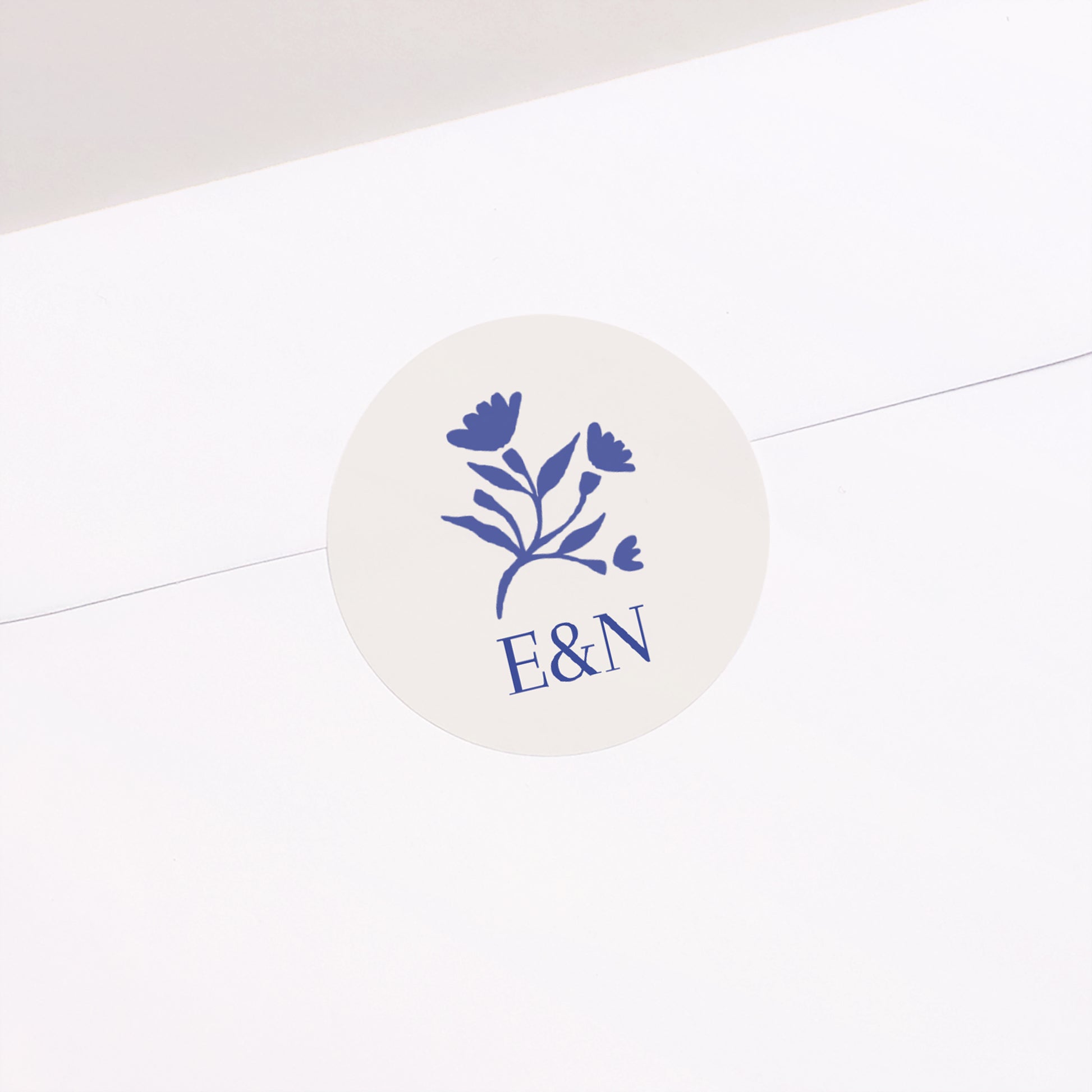 Sticker Hochzeit Rund Herzblau foto N° 2