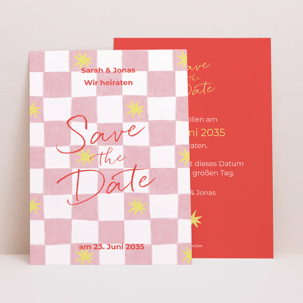 Save the date Karte Hochzeit Porträt Ein Hauch von Fantasie foto