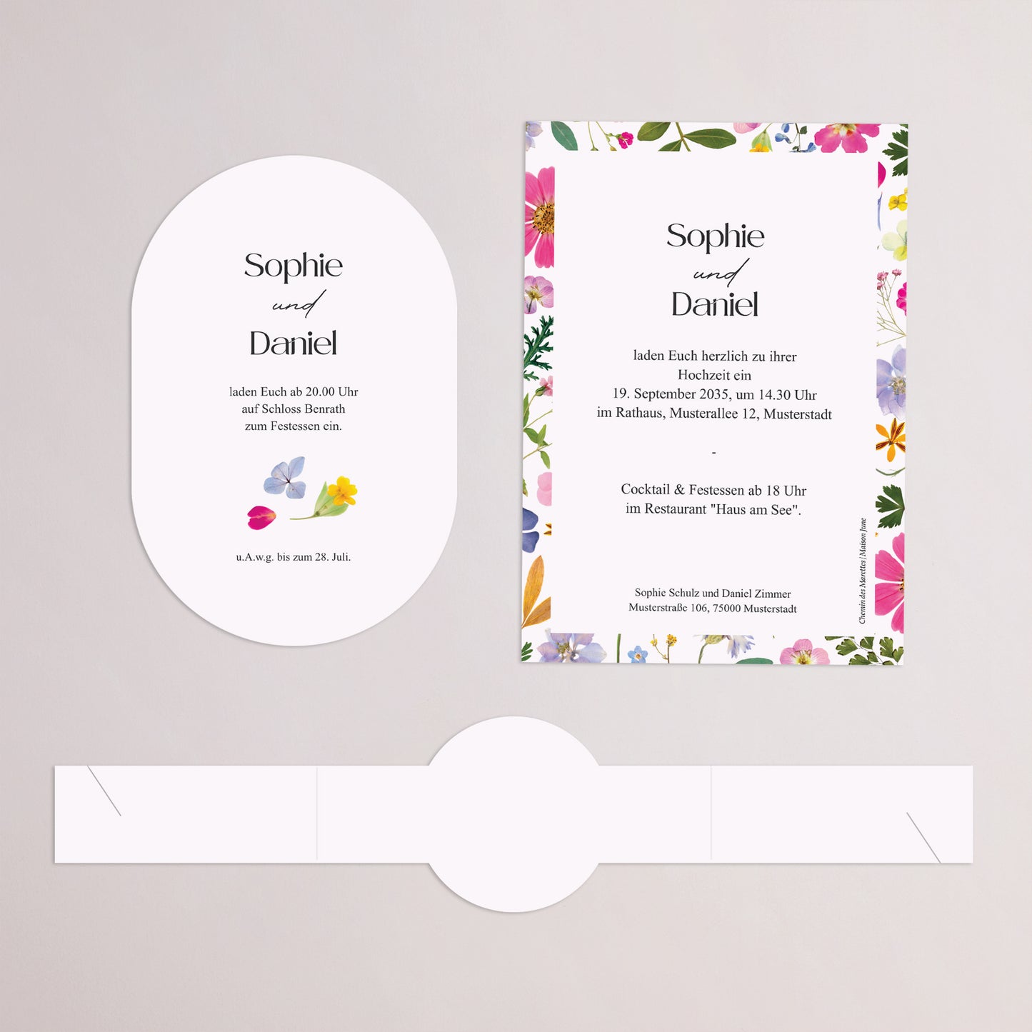 Hochzeitseinladung Banner, 2 Karten Landsymphonie foto N° 4