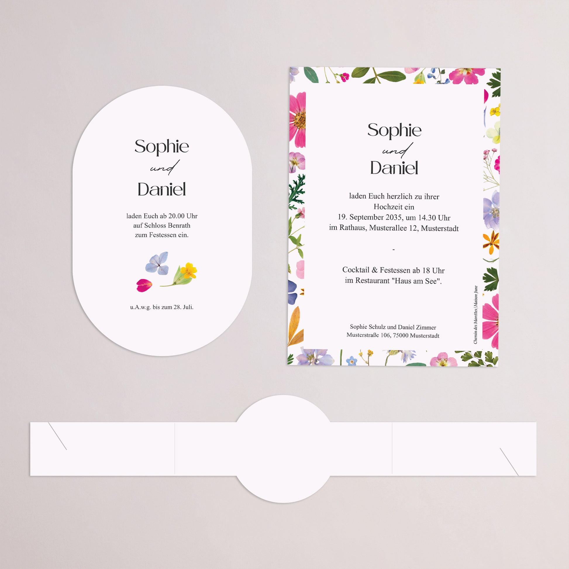 Hochzeitseinladung Banner, 2 Karten Landsymphonie foto N° 4