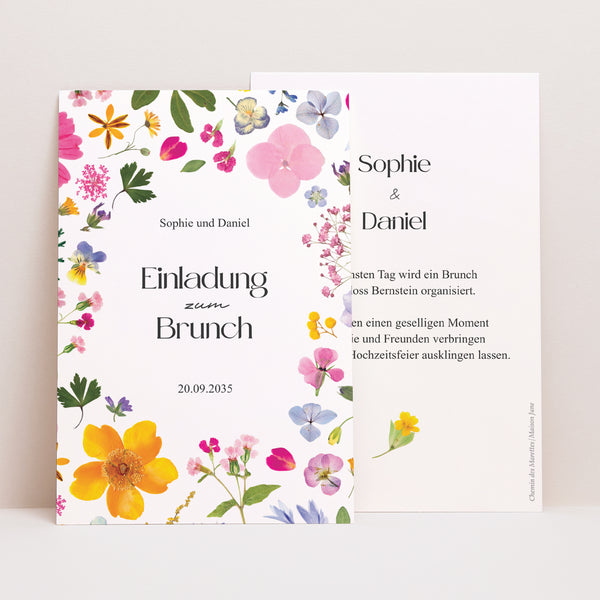 Einladungskarte Hochzeit PortraitPorträt Landsymphonie foto