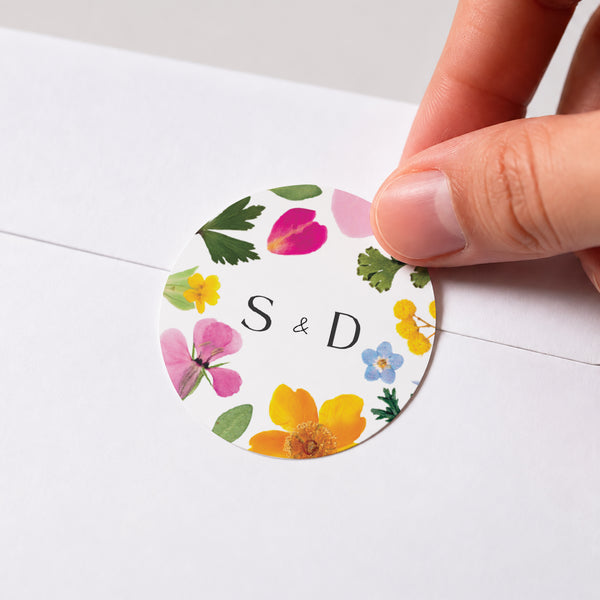 Sticker Hochzeit Rund Landsymphonie foto