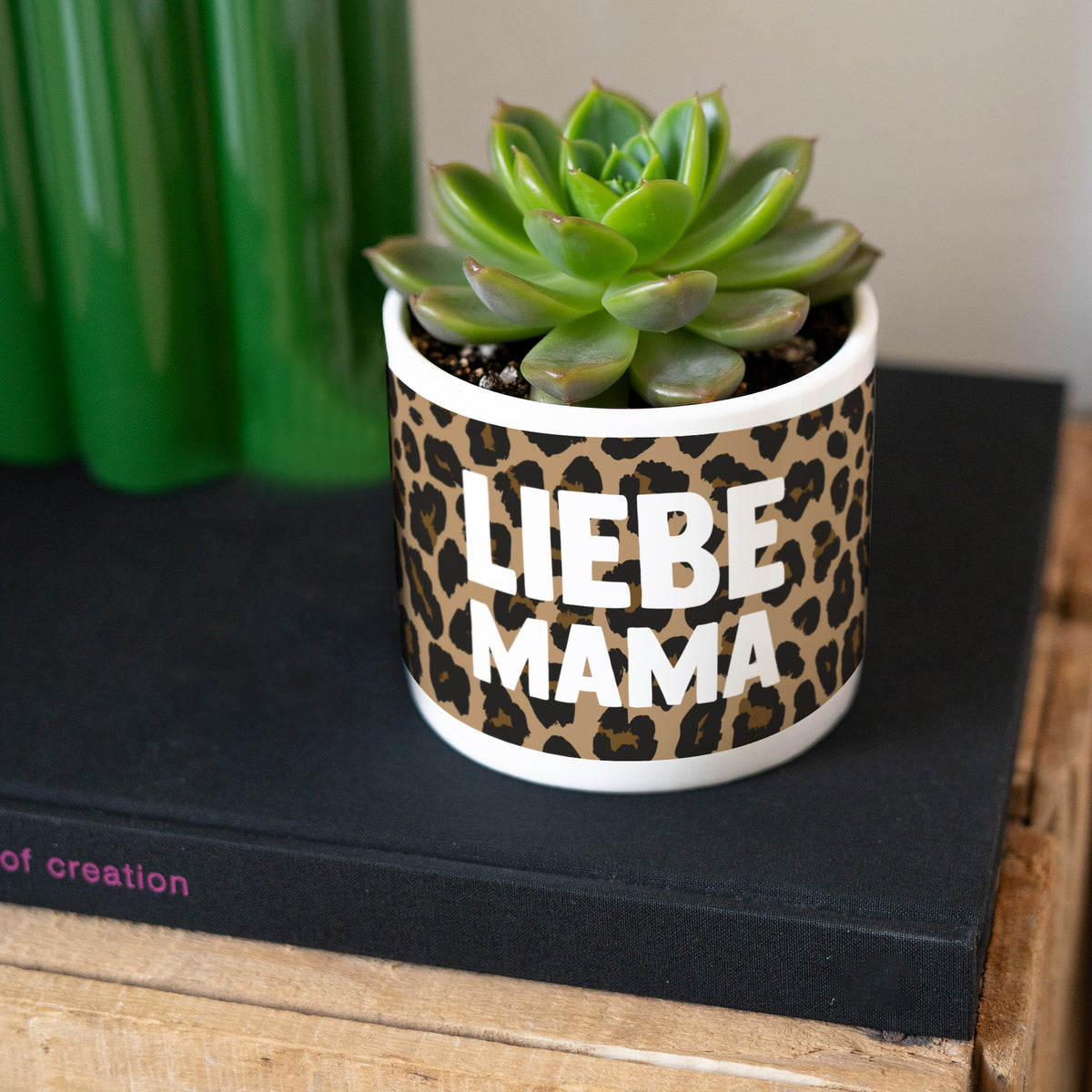Blumentopf Objekte 48 cl Mama der Liebe Leopard foto N° 3