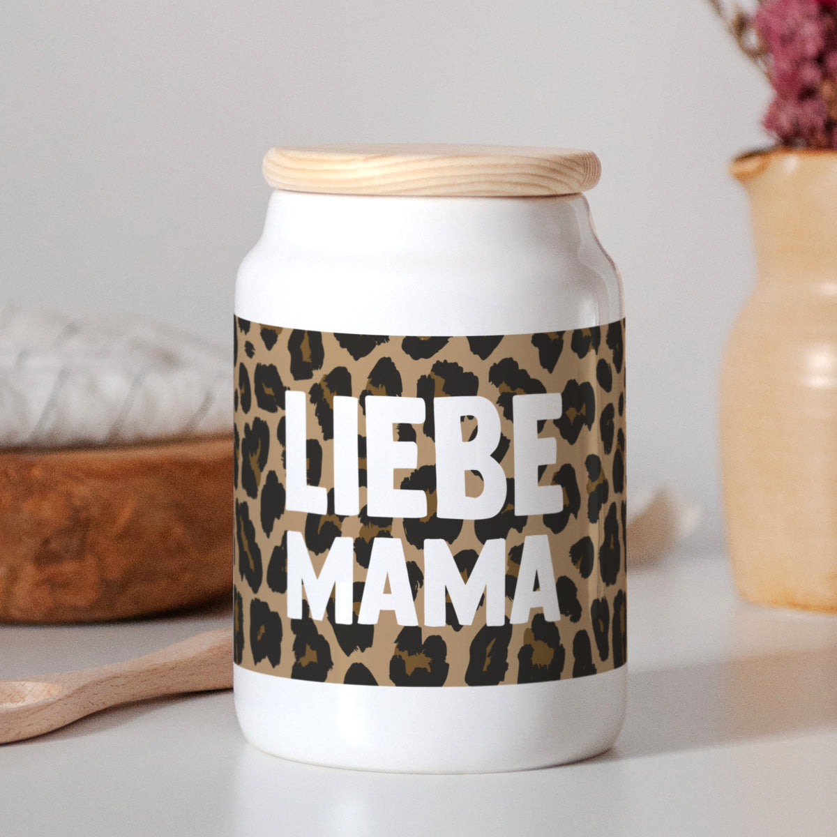 Keramiktopf Objekte 65 cl Mama der Liebe Leopard foto N° 2
