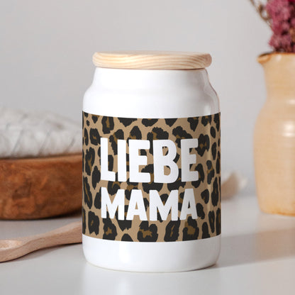 Keramiktopf Objekte 65 cl Mama der Liebe Leopard foto N° 2