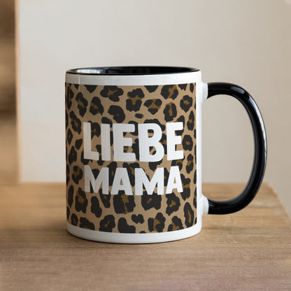 Tasse Objekte Schwarz Mama der Liebe Leopard foto N° 1