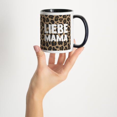 Tasse Objekte Schwarz Mama der Liebe Leopard
