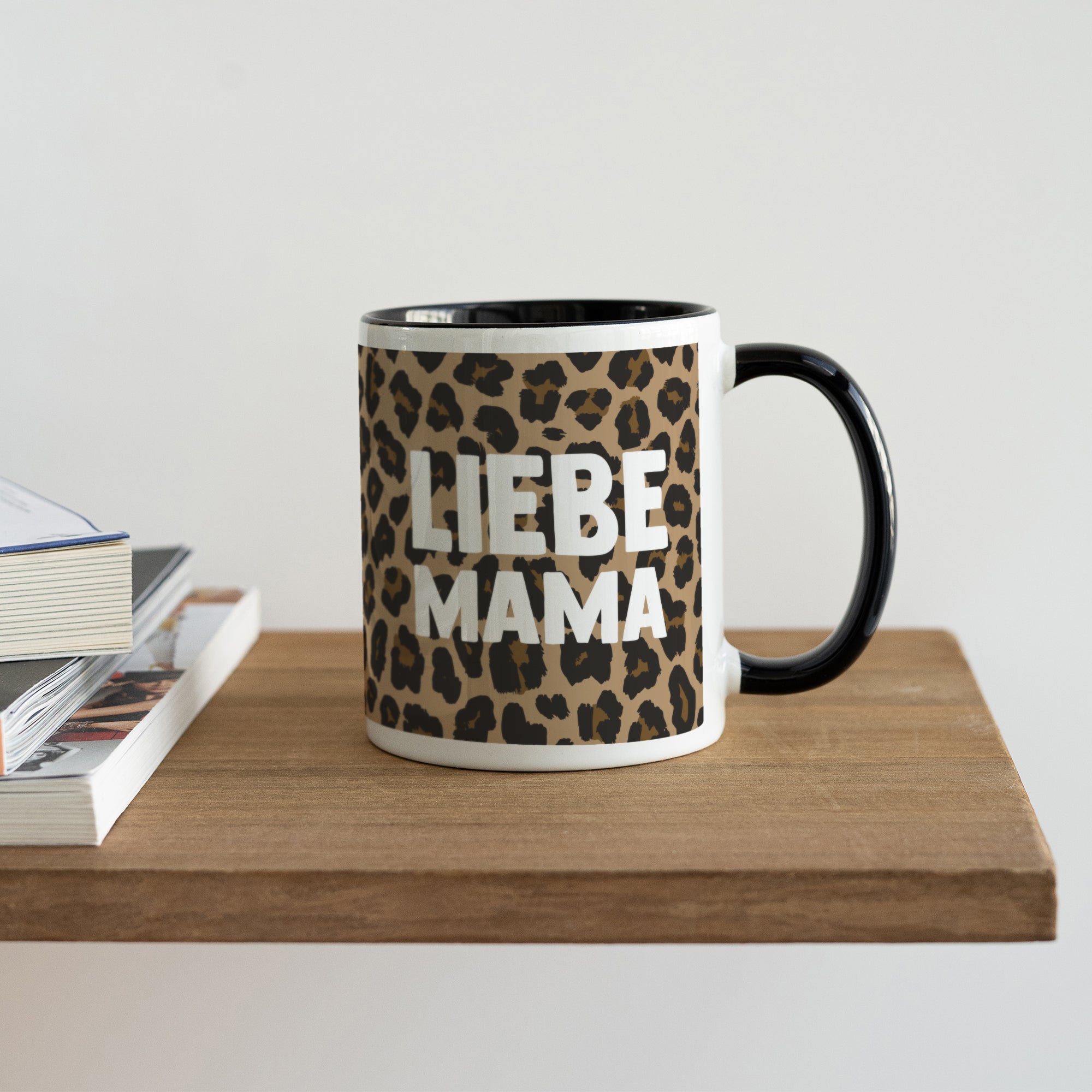 Tasse Objekte Schwarz Mama der Liebe Leopard foto N° 4