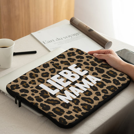 Laptophülle Objekte 15 Zoll Mama der Liebe Leopard