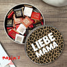 Metalldose Objekte runde, mit Schokolade gefüllt Mama der Liebe Leopard foto N° 1