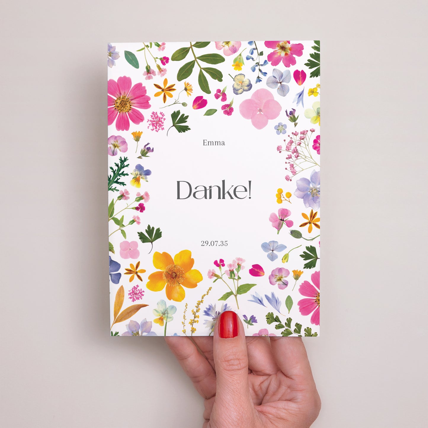 Dankeskarte Geburt Kleine Poesie der Felder foto N° 2