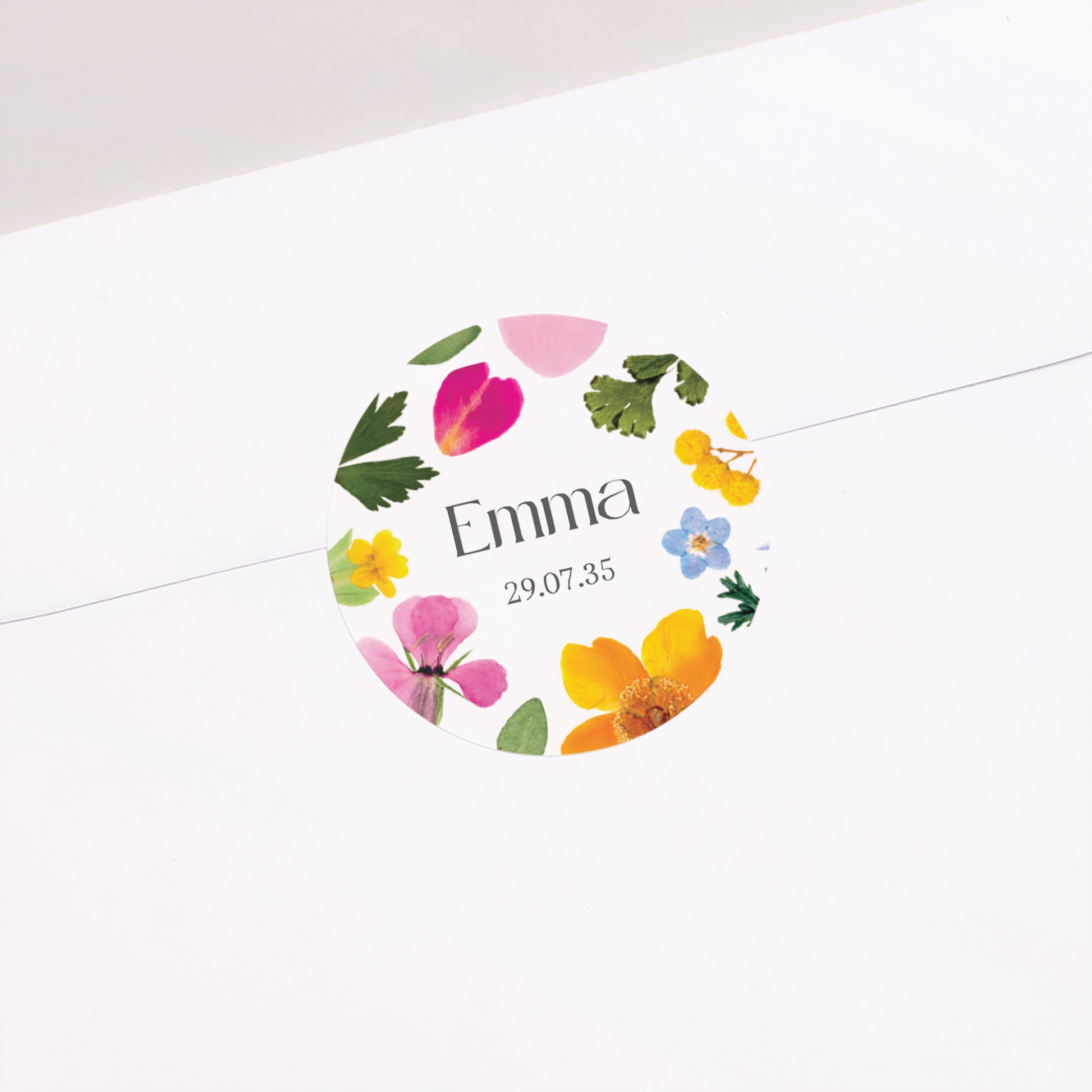 Sticker Geburt Rund Kleine Poesie der Felder foto N° 2