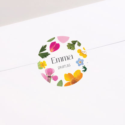 Sticker Geburt Rund Kleine Poesie der Felder foto N° 2