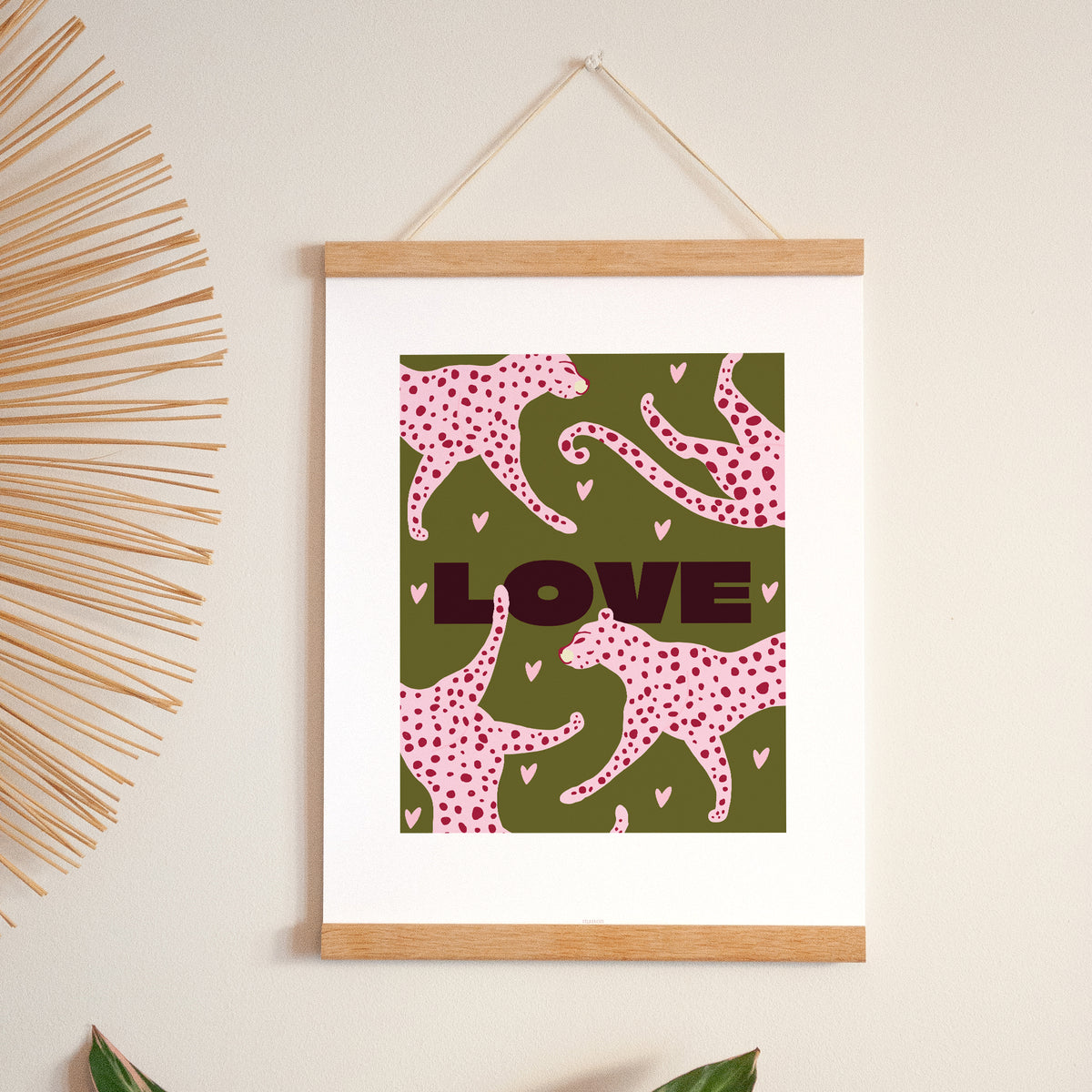 Poster Objekte Porträt Leopard Liebe foto N° 1