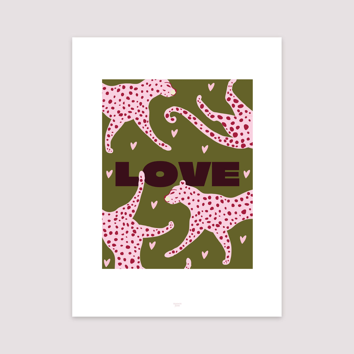 Poster Objekte Porträt Leopard Liebe foto N° 2