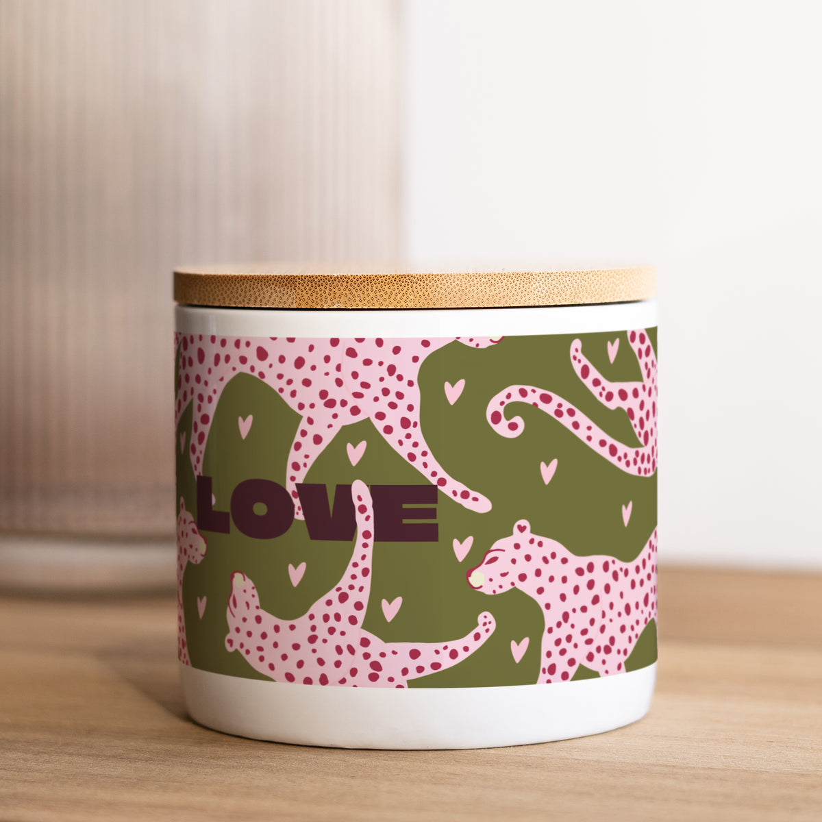 Keramiktopf Objekte 48 cl Leopard Liebe foto N° 2