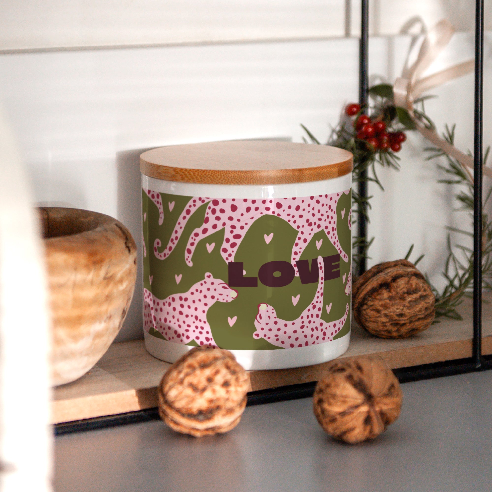 Keramiktopf Objekte 48 cl Leopard Liebe foto N° 4