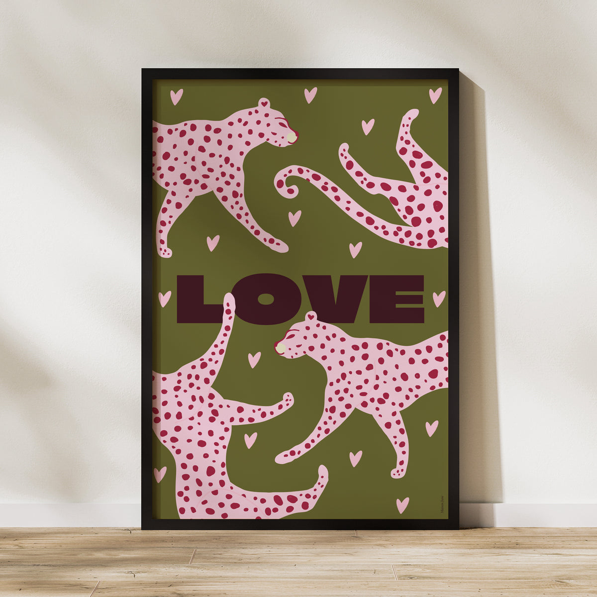 Poster Objekte Porträt 60 x 90 cm Leopard Liebe foto N° 1