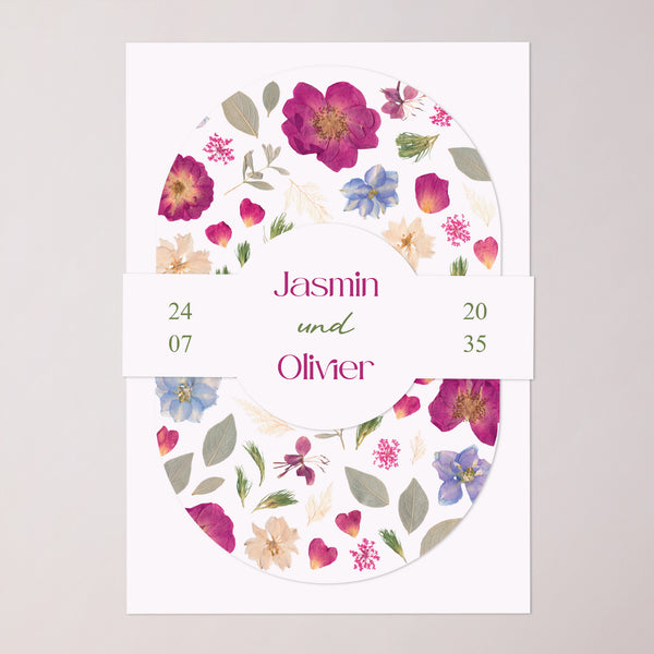 Hochzeitseinladung Banner, 2 Karten Sommerpoesie foto
