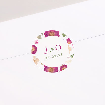 Sticker Hochzeit Rund Sommerpoesie foto N° 2
