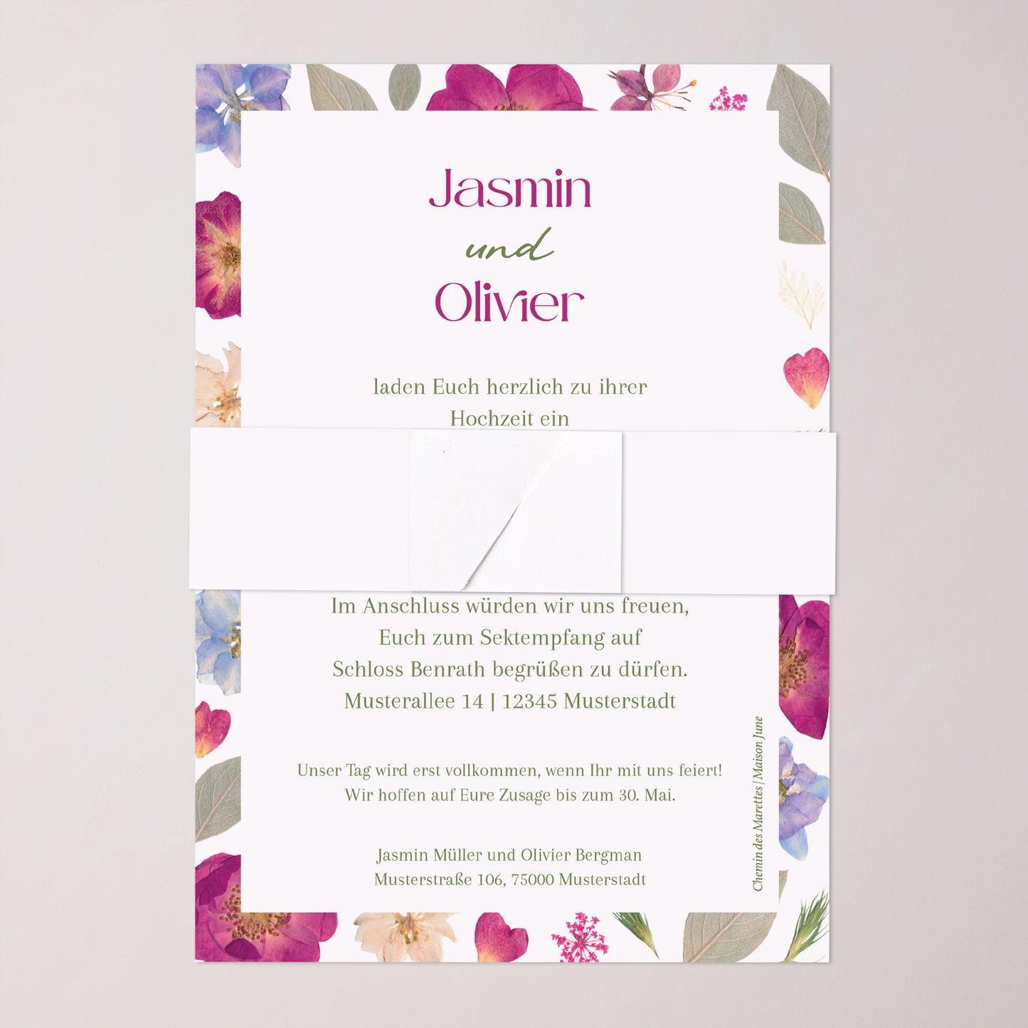 Hochzeitseinladung Banner, 2 Karten Sommerpoesie II foto N° 5