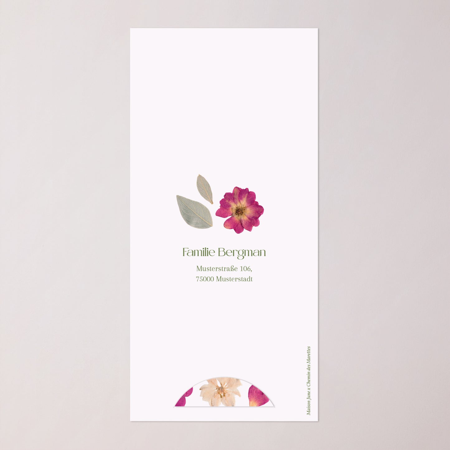 Geburtskarten Tasche, 2 Karten, runden Etikett Der Blumenball foto N° 4