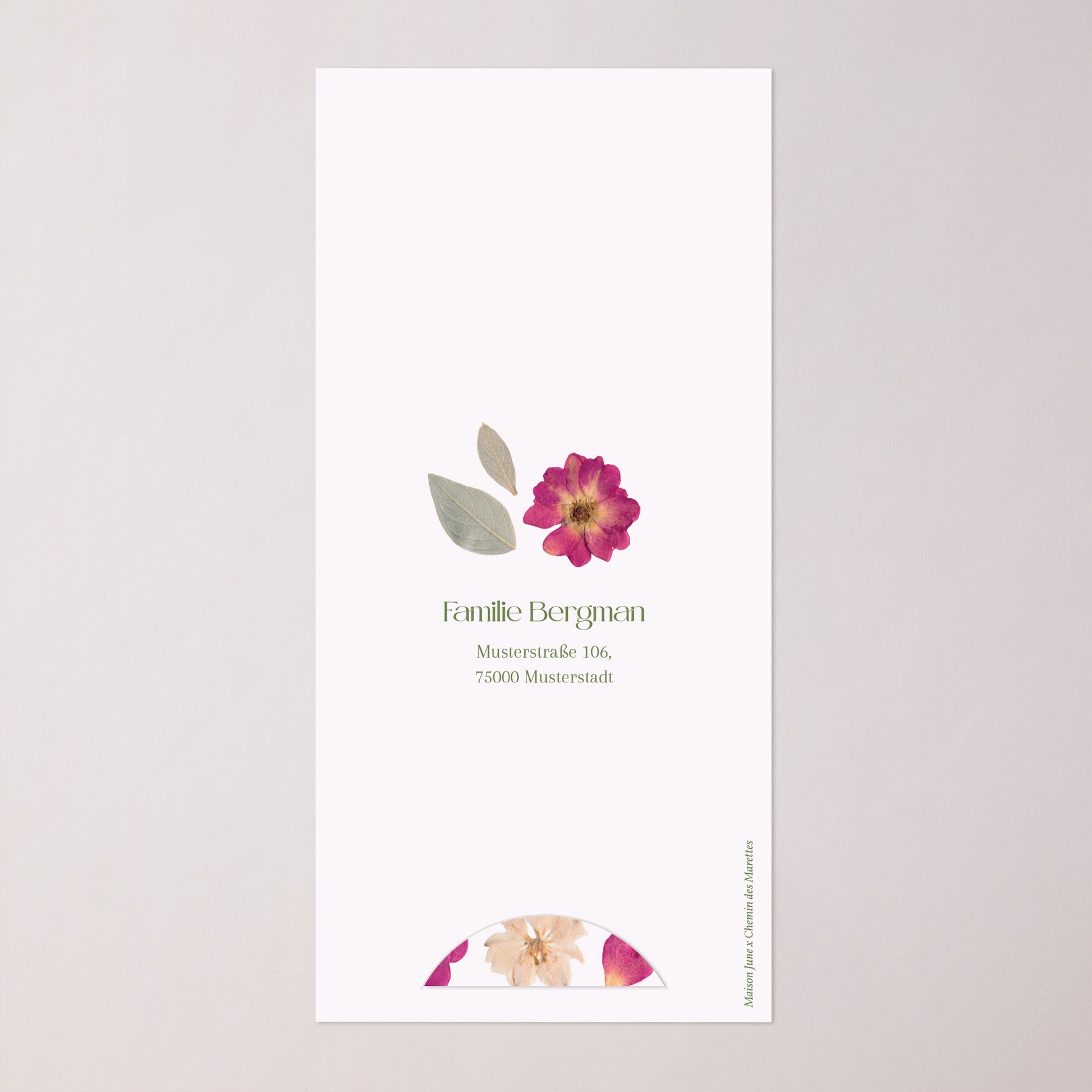 Geburtskarten Tasche, 2 Karten, runden Etikett Der Blumenball foto N° 4