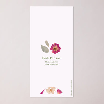 Geburtskarten Tasche, 2 Karten, runden Etikett Der Blumenball foto N° 4