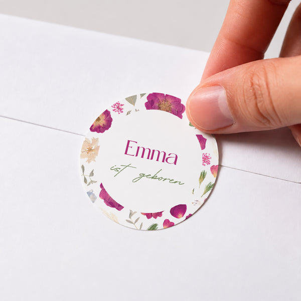 Sticker Geburt Rund Der Blumenball foto