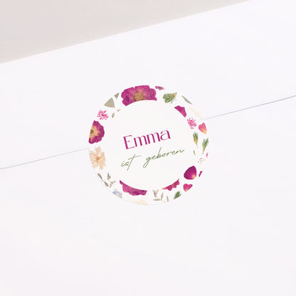 Sticker Geburt Rund Der Blumenball foto N° 2
