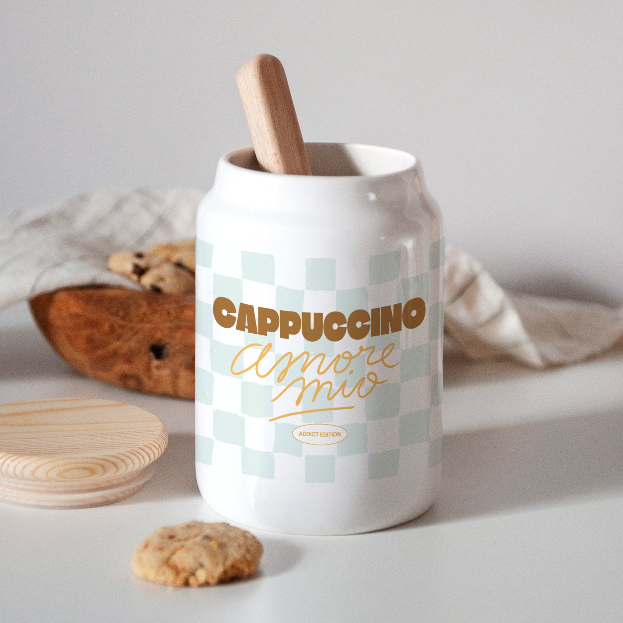 Keramiktopf Objekte 65 cl Cappuccino-Süchtiger foto N° 3