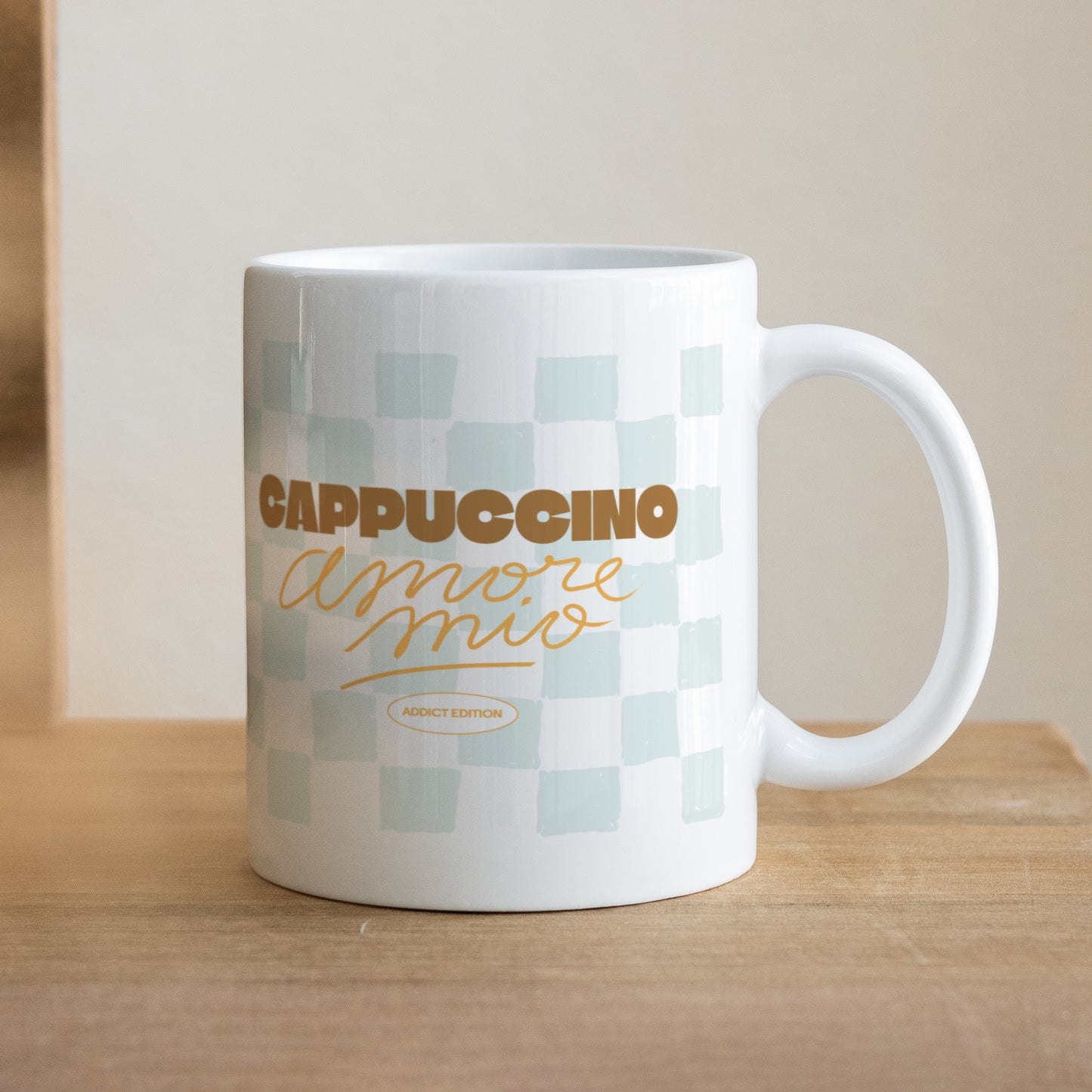 Tasse Objekte Weiß Cappuccino-Süchtiger foto N° 1