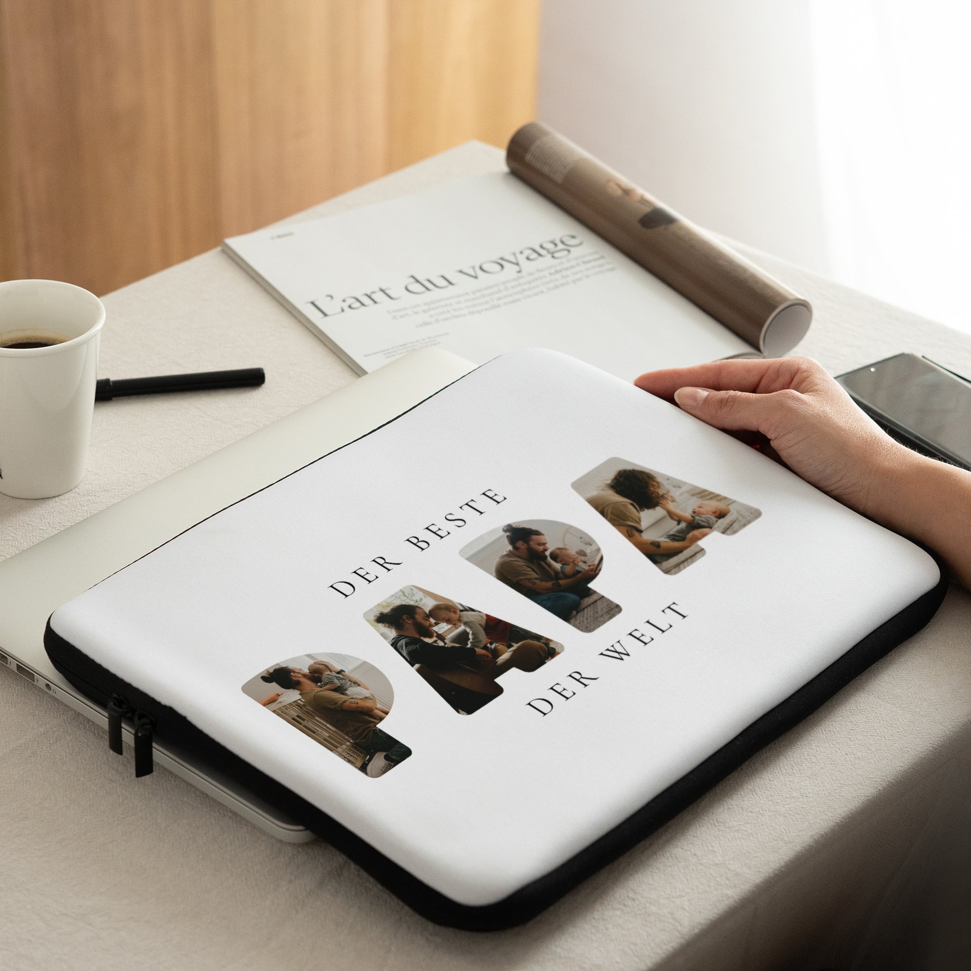 Laptophülle Objekte 15 Zoll Papa in Erinnerungen foto N° 2